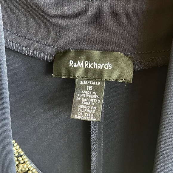 R & M Richards Navy Women's Robe - Picture 2 of 8